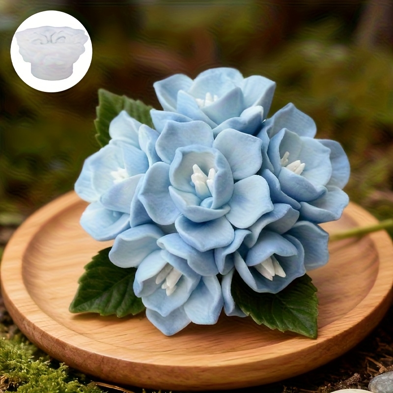 Soap Making Lye - 1 Hydrangea Candle Silicone Mold，Suitable for