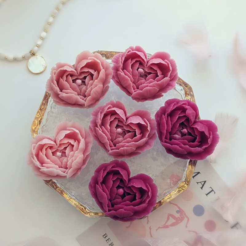 Soap Making Scents - Heart Shape Flowers Handmade Soap Making