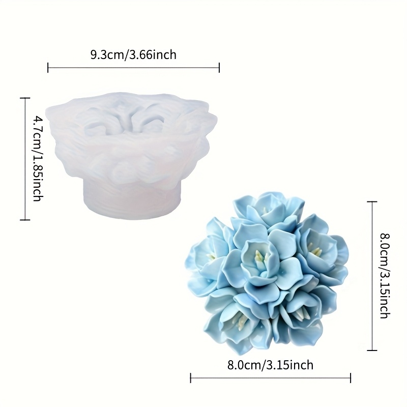 1 Hydrangea Candle Silicone Mo - Soap Making Lye 评论和价格