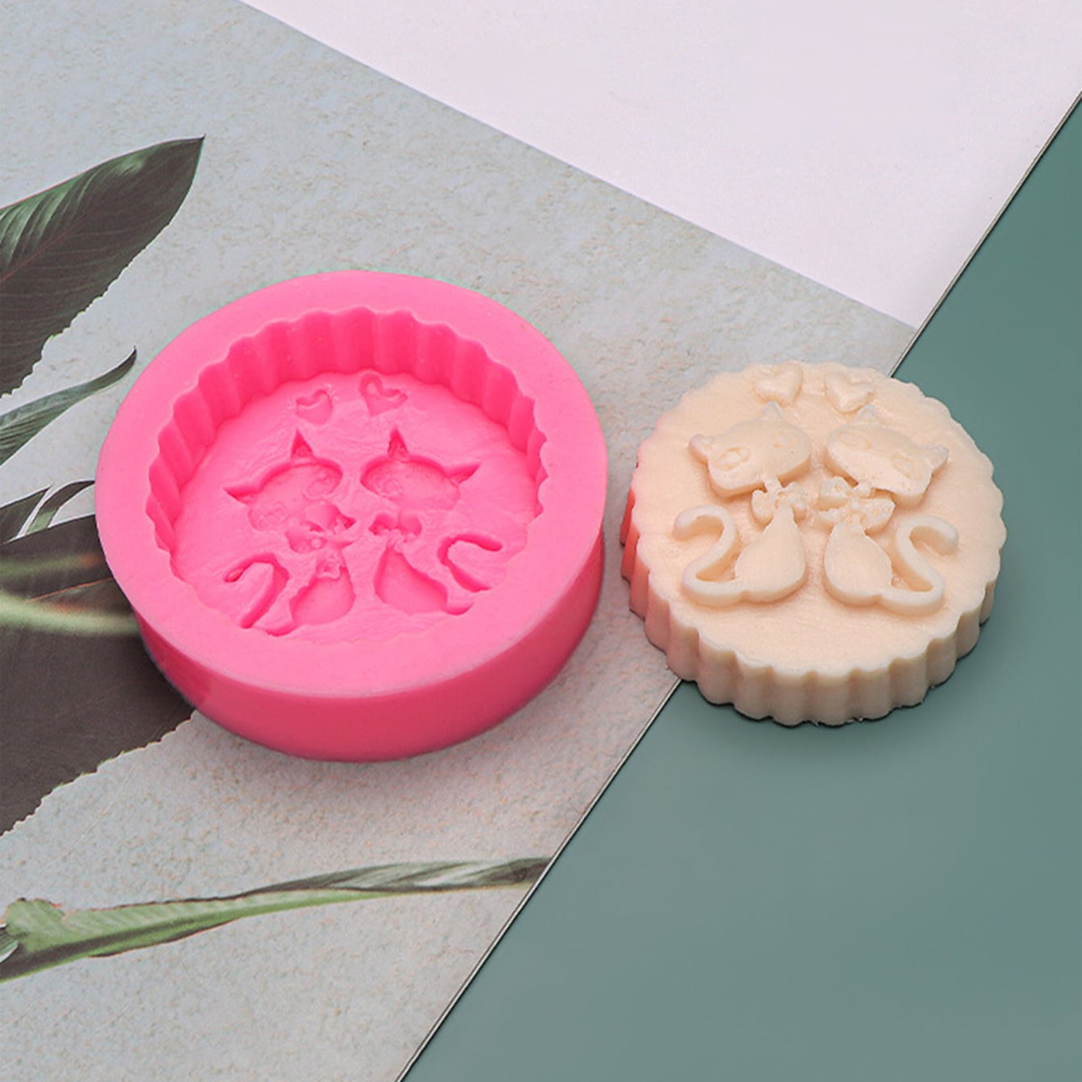 1-Piece Silicone Cat Soap Mold - Soap Making Lye 评论和价格