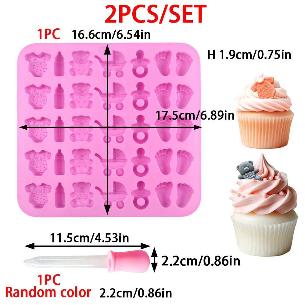 2pcs Silicone Mold Set 35-Cavi - Soap Making Lye 评论和价格