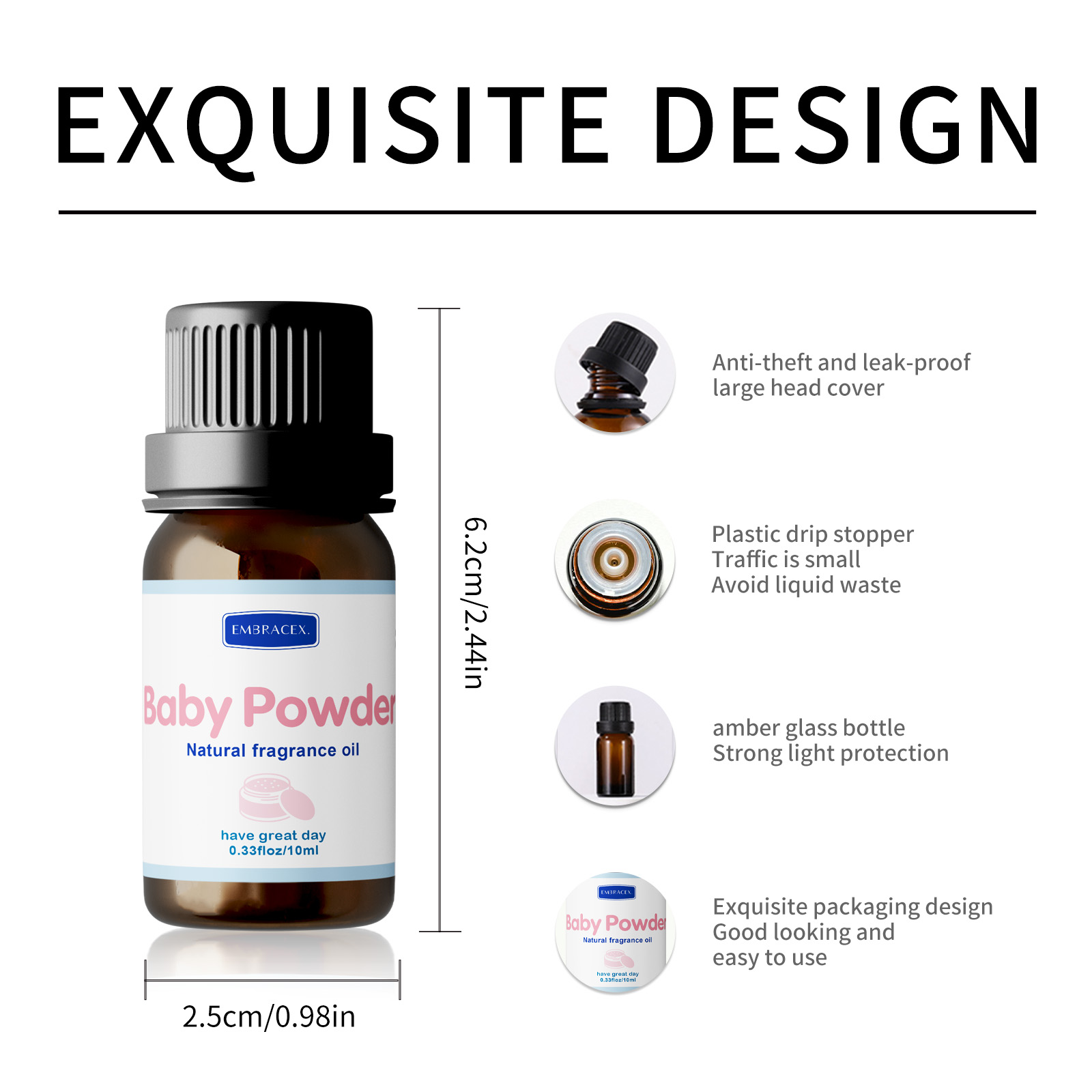 10ml Baby Powder Fragrance Oil - Soap Making Scents 评论和价格