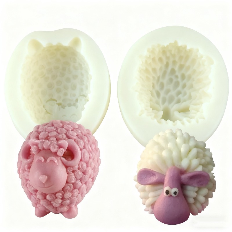 3D Sheep Candle Silicone Mold  - Soap Making Lye 评论和价格